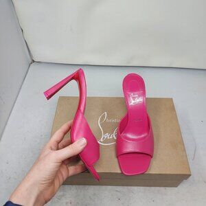 Christian Louboutin Pink Condora Leather Heel Sandal